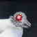 1.1ct SpinelRing in 18kt white Gold - 4