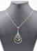 18 carat yellow gold necklace with diamond and emerald - 2