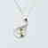 18 carat yellow gold necklace with diamond and emerald - 5
