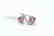 18 carat white gold ring with diamond and pink - 10