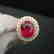 4.12 CTW Tourmaline & VS Diamond Pendant&Ring 18K - 2