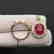 4.12 CTW Tourmaline & VS Diamond Pendant&Ring 18K - 7