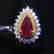 1.08ct Ruby Ring in 18kt White Gold