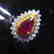 1.08ct Ruby Ring in 18kt White Gold - 3
