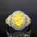 1.02 CTW Yellow Diamond & VS Diamond Ring 18K