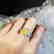 1.02 CTW Yellow Diamond & VS Diamond Ring 18K - 3