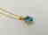 19.2 carat gold necklace With Topaz 10x8mm - 3.7 grams