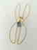 19.2 carat gold necklace With Topaz 10x8mm - 3.7 grams - 2