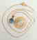 19.2 carat gold necklace With Topaz 10x8mm - 3.7 grams - 7