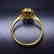 0.50 CTW Sapphire & VS Diamond Ring 18K - 5