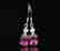 925 silver earring with pink Topaz 4.0ct. - 2