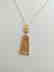 19.2 carats with gold pendant with rutilated quartz