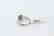 18 carat white gold ring with diamond and emerald stone - 6