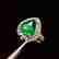 4ct Emerald Ring in 18kt white Gold - 2