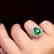 4ct Emerald Ring in 18kt white Gold - 6