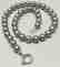 Necklace made of saltwater cultured pearls with silver