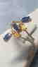 Vtg Citrine Sapphire Ring - 2