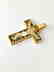 19.2 carats - gold cross with stained glass. - 3
