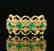 Certified-Exquisite 18KT yellow gold ring with Emerald