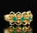Certified-Exquisite 18KT yellow gold ring with Emerald - 3