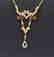 18 carat yellow gold necklace with diamon and ruby - 2
