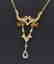 18 carat yellow gold necklace with diamon and ruby - 3
