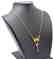 18 carat yellow gold necklace with diamon and ruby - 4