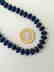 Blue sapphire necklace separated by hematite with gold - 3