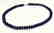 Blue sapphire necklace separated by hematite with gold - 5