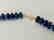 Blue sapphire necklace separated by hematite with gold - 7