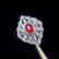1.05ct Ruby Ring in 18kt white Gold - 2