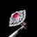 1.05ct Ruby Ring in 18kt white Gold - 5