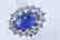 2.97 CTW Natural Blue Sapphire And Diamond Ring In 14 - 2