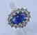 2.97 CTW Natural Blue Sapphire And Diamond Ring In 14 - 3