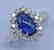 2.97 CTW Natural Blue Sapphire And Diamond Ring In 14 - 4