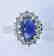 2.97 CTW Natural Blue Sapphire And Diamond Ring In 14 - 5
