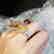 2.01 CTW Yellow Diamond & VS Diamond Ring 18K - 2