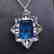 20.90 CTW Topaz & VS Diamond Pendant 18K - 3