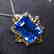 20.90 CTW Topaz & VS Diamond Pendant 18K - 8
