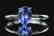 Tanzanite ring with 18k white gold