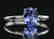 Tanzanite ring with 18k white gold - 2