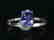 Tanzanite ring with 18k white gold - 5