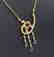 18 carat yellow gold necklace with diamond and emerald - 3