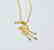 18 carat yellow gold necklace with diamond and emerald - 6