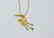 18 carat yellow gold necklace with diamond and emerald - 7