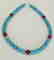 14mm Aquamarine Stone Necklace and 14mm Ruby Stone with - 4