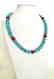 14mm Aquamarine Stone Necklace and 14mm Ruby Stone with - 8