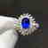 1.3ct Sapphire Ring in 18kt White Gold