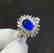 1.3ct Sapphire Ring in 18kt White Gold - 2