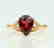Certified-Exquisite Garnet ring with 18k rose gold